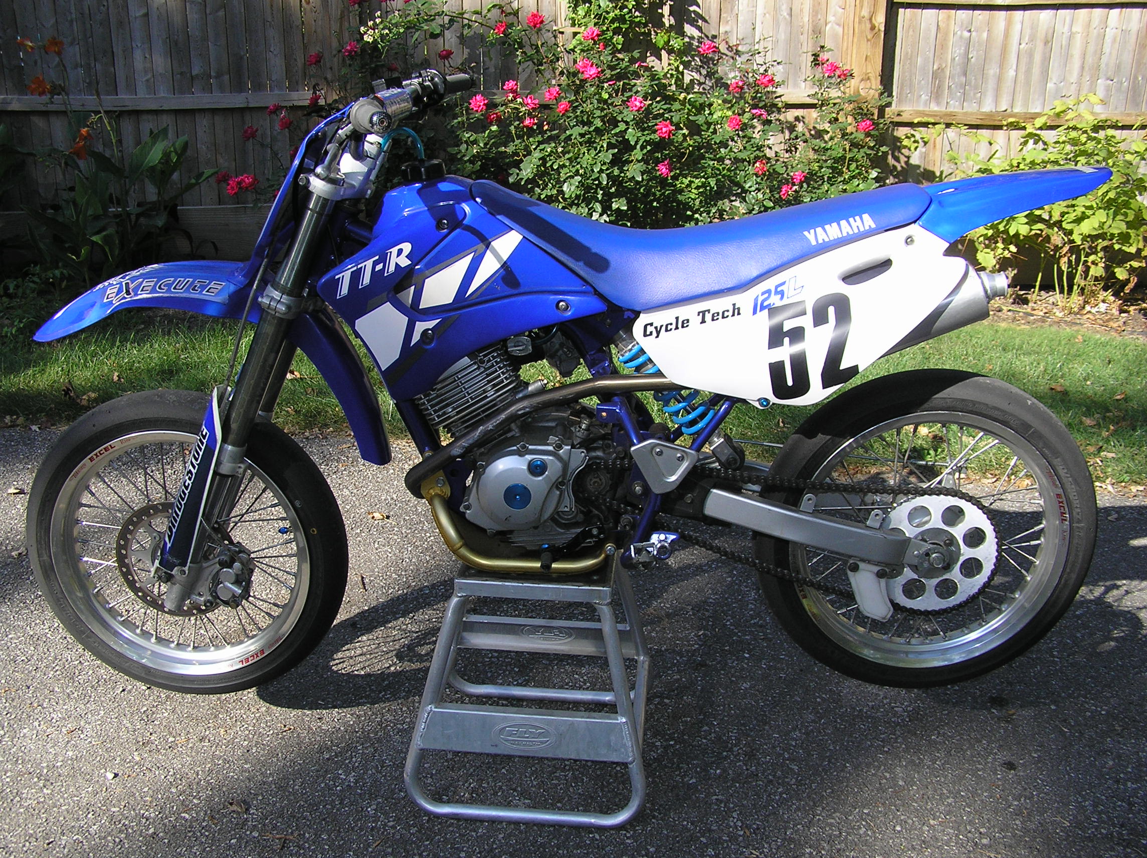 2000 Yamaha TTR-125L SuperMoto. with stock front end (with BBR... 